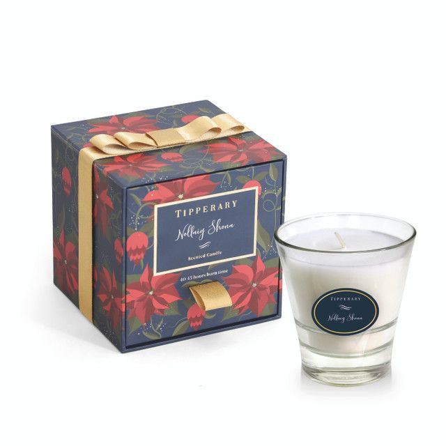 Poinsettia Tumbler Candle - Nollaig Shona Poinsettia Tumbler Candle - Nollaig Shona