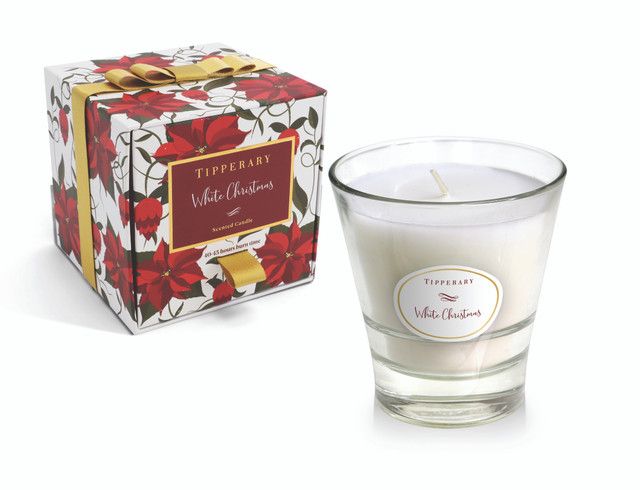 Poinsettia Tumbler Candle - White Christmas Poinsettia Tumbler Candle - White Christmas