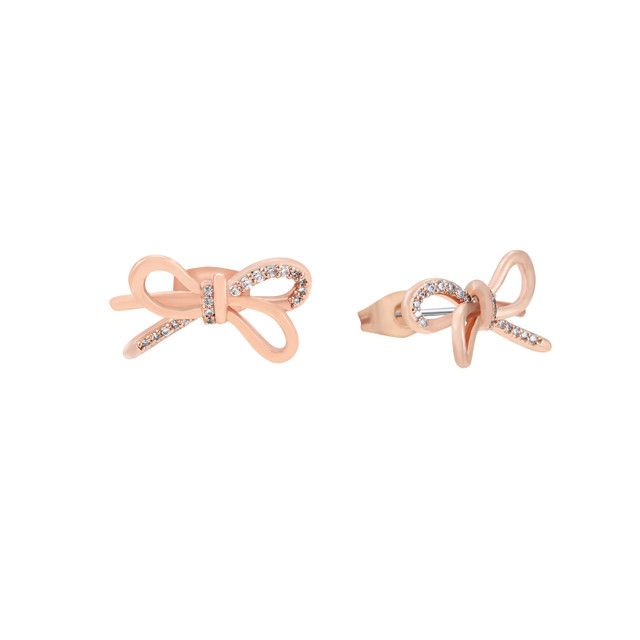 Tipperary Crystal TC Stud Earrings Rose Gold