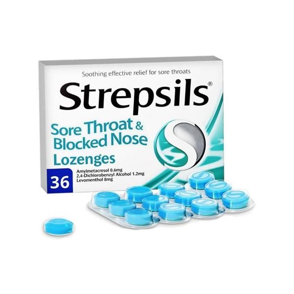 Strepsils Sore Throat & Blocked Nose 36's Strepsils Sore Throat & Blocked Nose 36's