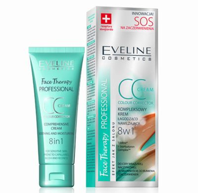 Eveline Cosmetics CC Cream Colour Corrector 8in1 SOS Against Redness