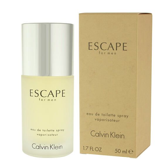 Calvin Klein Escape for men Eau de Toilette, bottle beside gold box