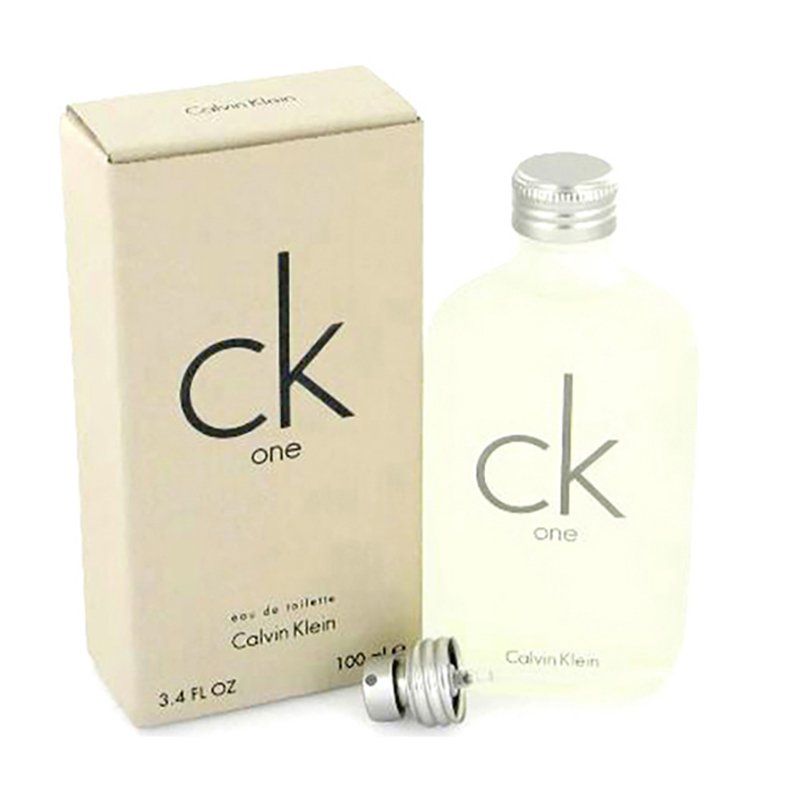 Calvin Klein One 50ml Eau de Parfum Calvin Klein CK One 50ml, clear flask bottle beside box