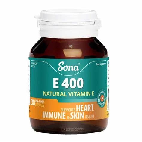 Sona E 400 - Vitamin E 400 IU 30 Capsules Sona E 400 - Vitamin E 400 IU 30 Capsules