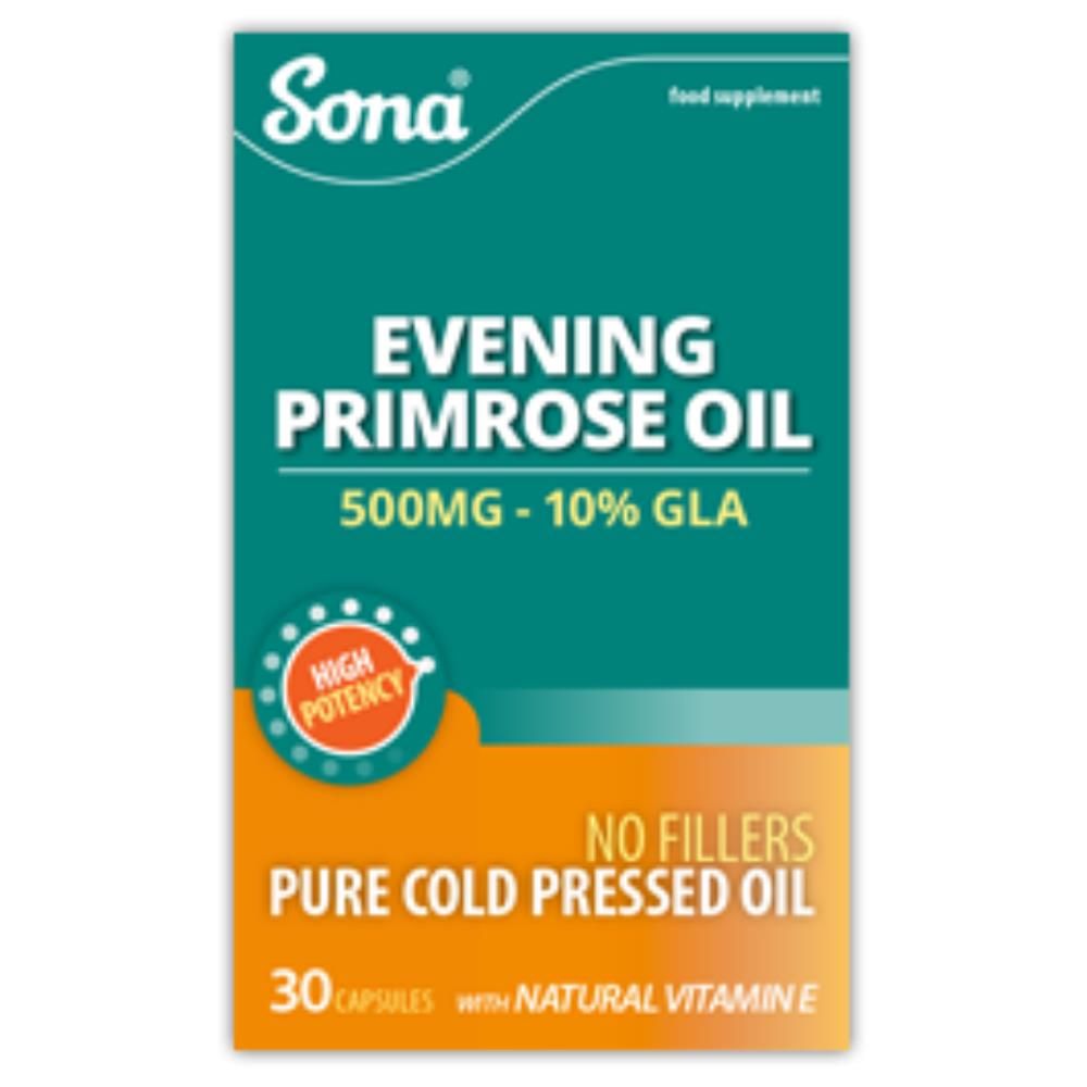 Sona Evening Primrose Oil 500mg 30 capsules box