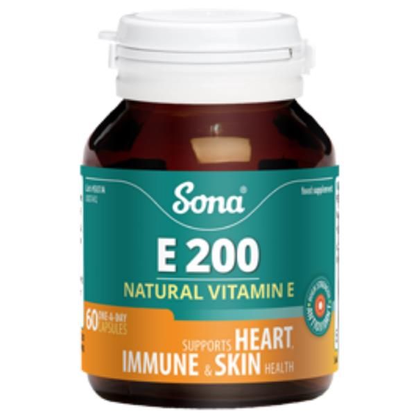 Sona E 200 - Vitamin E 200 IU 60 Capsules Sona E 200 - Vitamin E 200 IU 60 Capsules