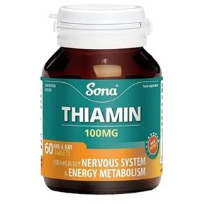 Sona Thiamin 100mg - Vitamin B1 60 Tablets Sona Thiamin 100mg - Vitamin B1 60 Tablets