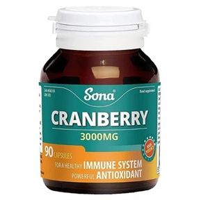 Sona Cranberry - High Strength 3000mg 90 Capsules Sona Cranberry - High Strength 3000mg 90 Capsules