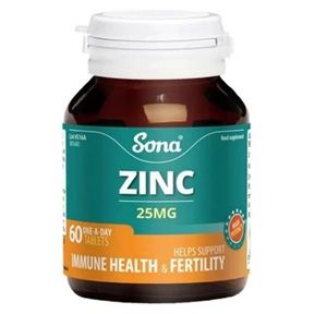 Sona Zinc 25mg 60 Tablets Sona Zinc 25mg 60 Tablets