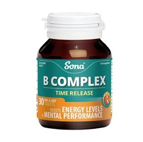 Sona B Complex - Vitamin B Time Release 30 Capsules Sona B Complex - Vitamin B Time Release 30 Capsules
