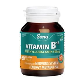 Sona Vitamin B12 - Methylcobalamin 500μg 60 Tablets Sona Vitamin B12 - Methylcobalamin 500μg 60 Tablets
