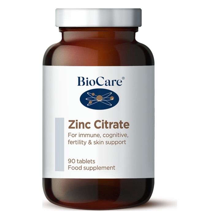 BioCare Zinc Citrate 90 Tablets BioCare Zinc Citrate 90 tablets amber jar