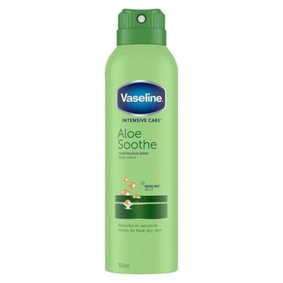 Vaseline Spray & Go Body Moisturiser Aloe Soothe 190ml Vaseline Spray & Go Body Moisturiser Aloe Soothe 190ml
