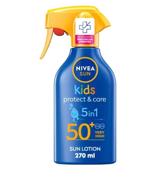 Nivea Kids Protect & Care Trigger Spray sun cream SPF50+ 270ml Nivea Kids Protect & Care Trigger Spray sun cream SPF50+ 270ml