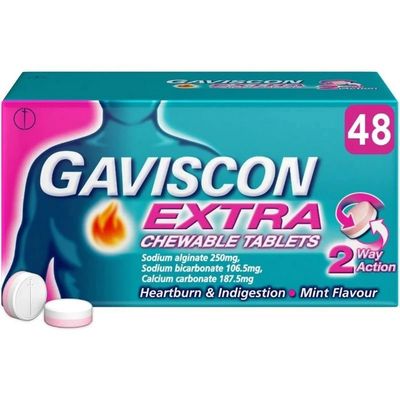 Gaviscon Extra Chewable Tablets 48 Tablets