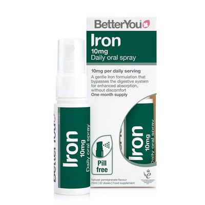 BetterYou Iron 10mg daily oral spray and box
