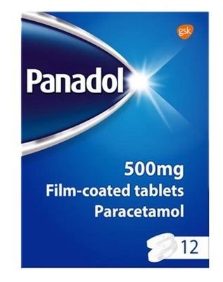 Panadol Paracetamol 500mg film-coated tablets, 12 pack blue box