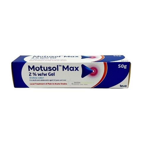 Motusol Max 2% Diclofenac Gel 50g Motusol Max 2% Diclofenac Gel 50g