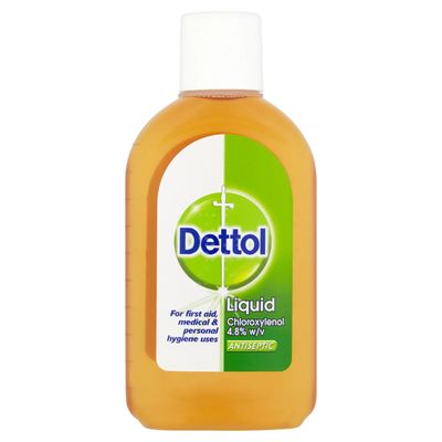 Dettol Antiseptic Disinfectant Liquid 250ml, amber bottle with white cap