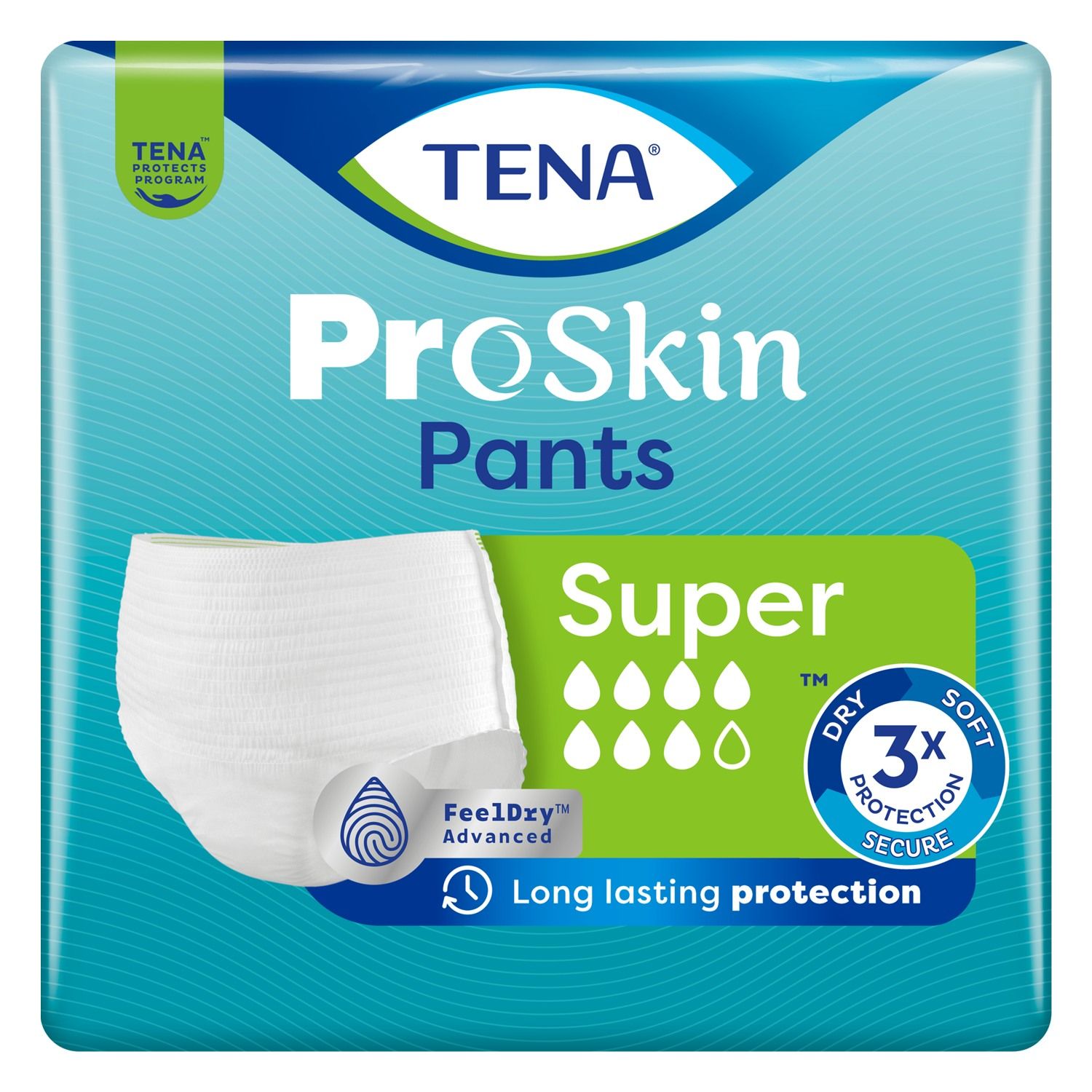 TENA Unisex Pants Super Medium 9's TENA ProSkin Pants Super incontinence pants pack