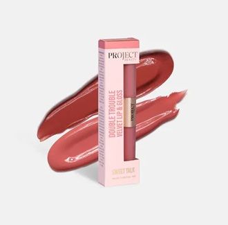 Double Trouble Velvet Lip & Gloss - Sweet Talk (4ml) Double Trouble Velvet Lip & Gloss - Sweet Talk (4ml)