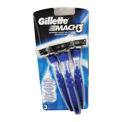 Gillette Mach 3 Manual Disposable Razors 3s Gillette Mach 3 Manual Disposable Razors 3s
