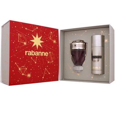 Paco Rabanne Invictus 100ml 2pc Gift Set Paco Rabanne Invictus gift set with 100ml Eau de Toilette and deodorant spray