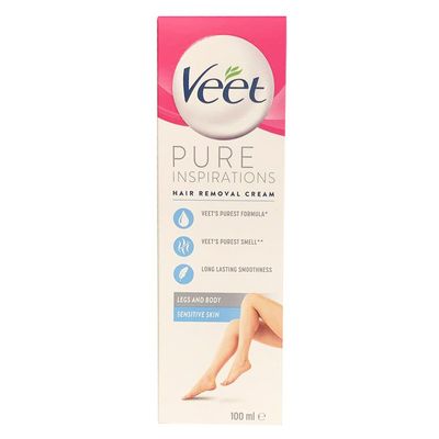 Veet Pure Inspirations Legs And Body Hair Removal Cream Sensitive 100ml