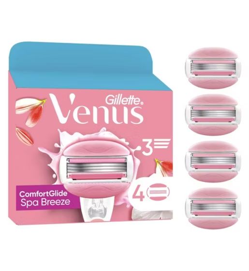 Gillette Venus ComfortGlide Spa Breeze 3 Blade x4 Blades