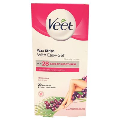 Veet Expert Ready To Use Legs Wax Strips Normal 20s