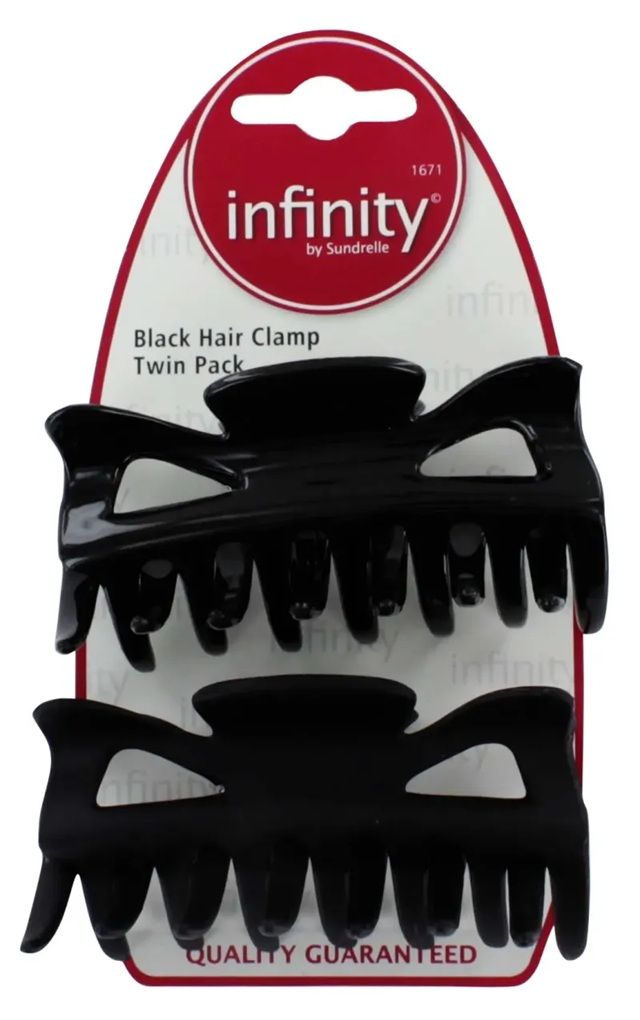 Infinity Tortoiseshell Hair Clamp Twin Pack