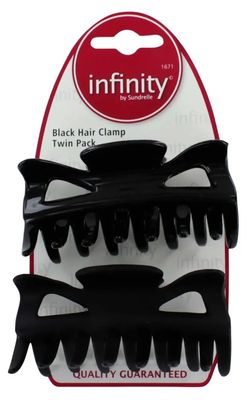 Infinity Tortoiseshell Hair Clamp Twin Pack