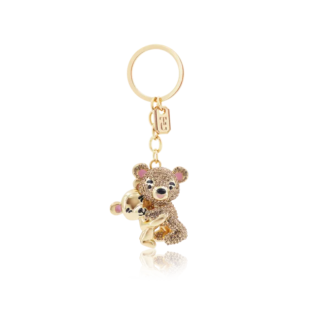 Tipperary Crystal Gold Hugging Bears Keyring Tipperary Crystal Gold Hugging Bears Keyring