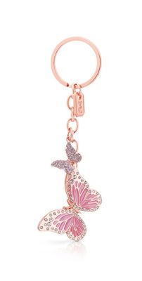 Tipperary Crystal Pink Butterfly Keyring