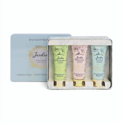 Tipperary Crystal Jardin 3 x 60ml Handcream Set - Basil, Pear & Freesia