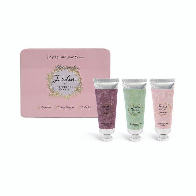 Tipperary Crystal Jardin 3 x 60ml Handcream Set - Lavender, White Jasmine, Wild Roses