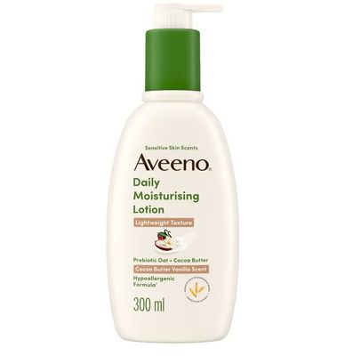 Aveeno Daily Moisturising: Cocoa Butter Vanilla Scent Body Lotion 300ml Aveeno Daily Moisturising: Cocoa Butter Vanilla Scent Body Lotion 300ml