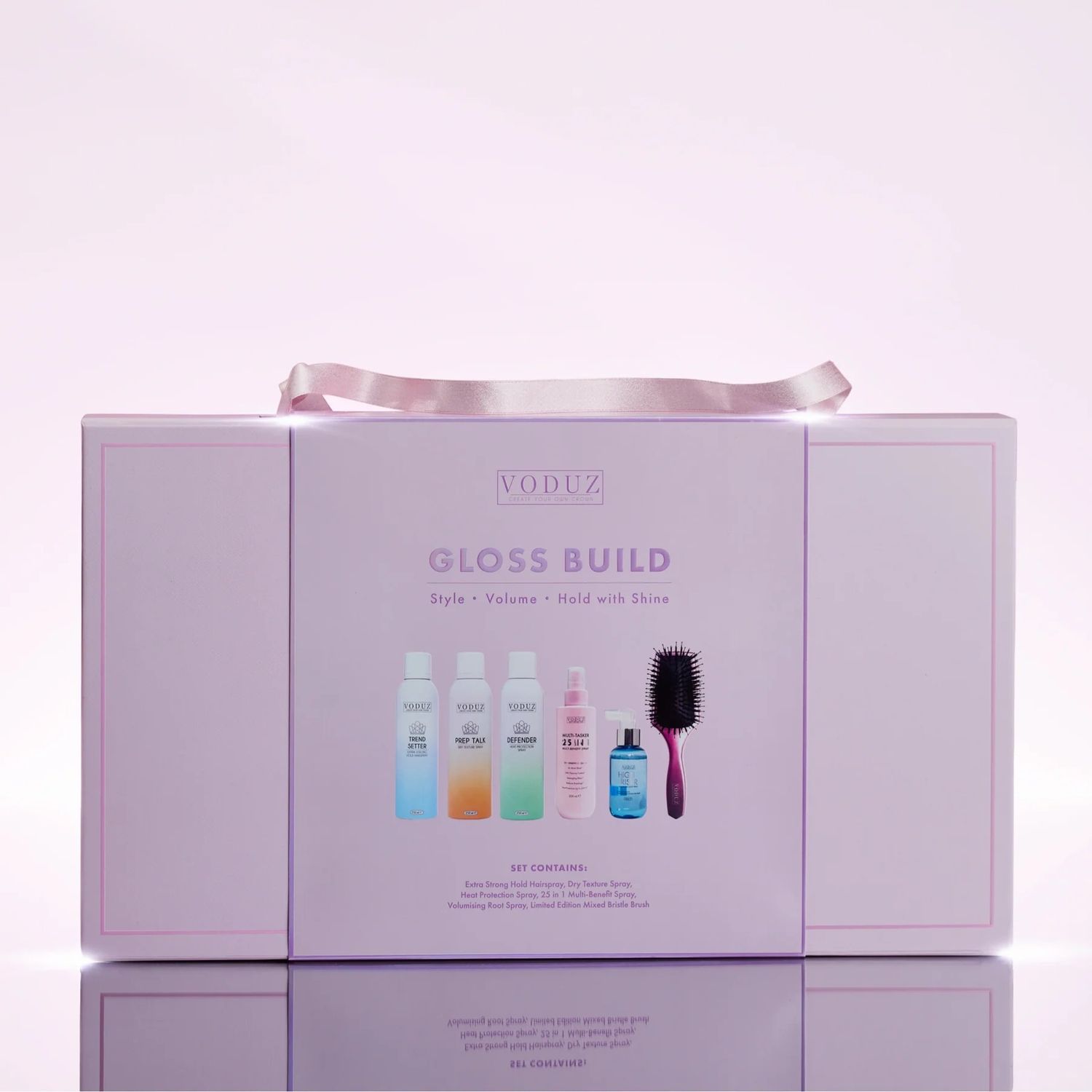 Voduz Gloss Build gift set in lilac box