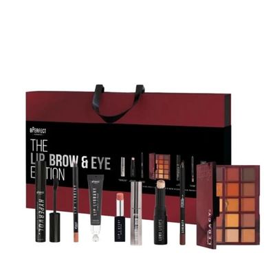 BPerfect The Lip, Brow & Eye Edition set with eyeshadow palette, liners and mascara