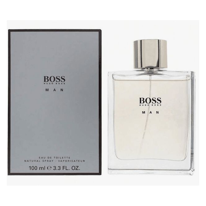 Boss Man 100ml Eau de Toilette Boss Man Eau de Toilette 100ml, bottle beside grey box