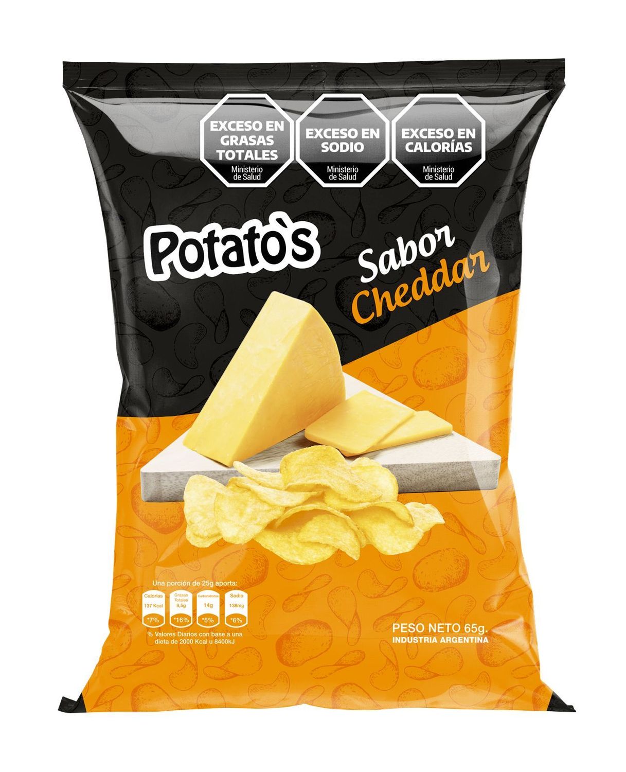 Papas Potatos sabor Cheddar