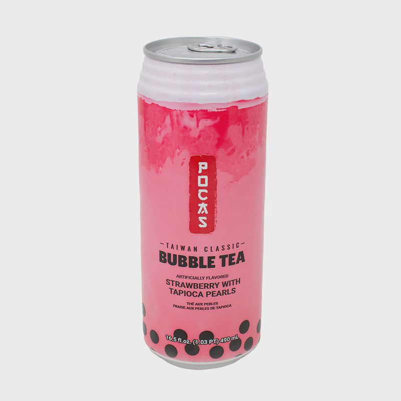 Pocas Bubble Tea Strawberry 16.5oz(490ml) USA