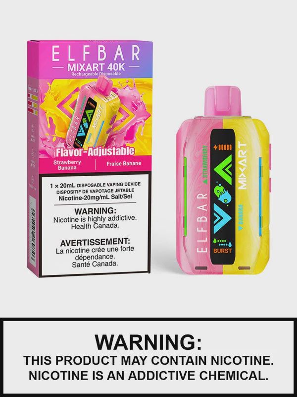 Elf Bar MixArt 40K Disposable Vape - (Strawberry Banana)