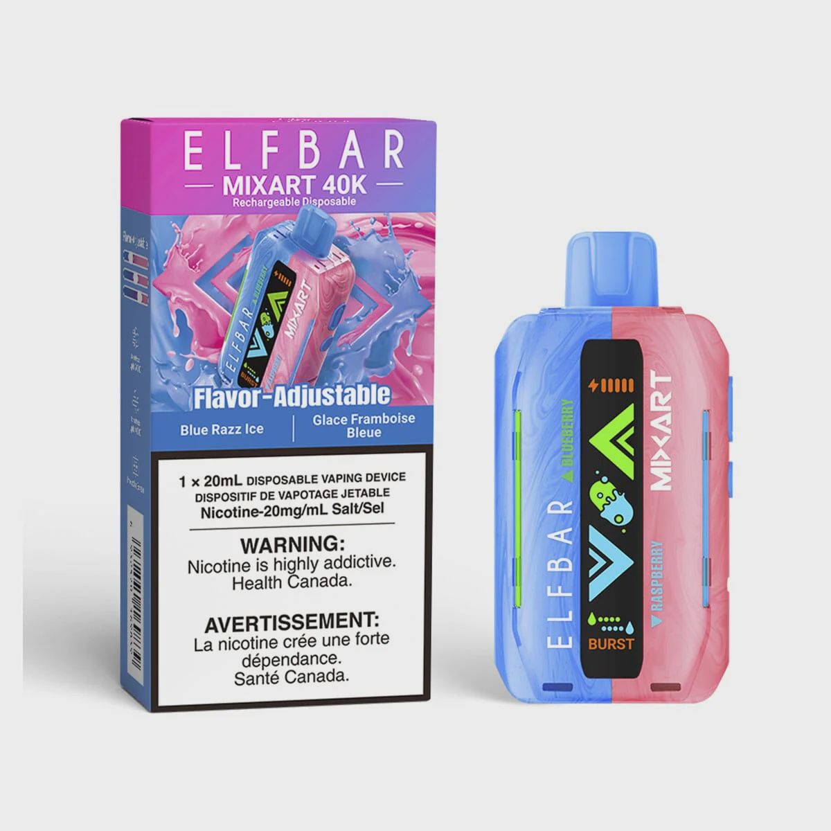 Elf Bar MixArt 40K Disposable Vape - (Blue Razz Ice)