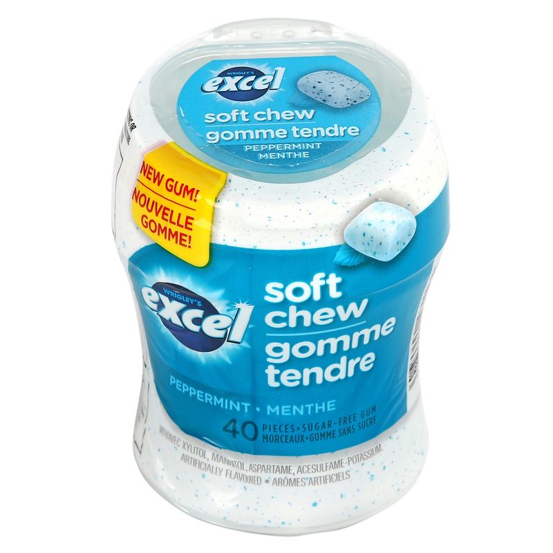 Excel Soft Chew Peppermint Gum 40 Pieces