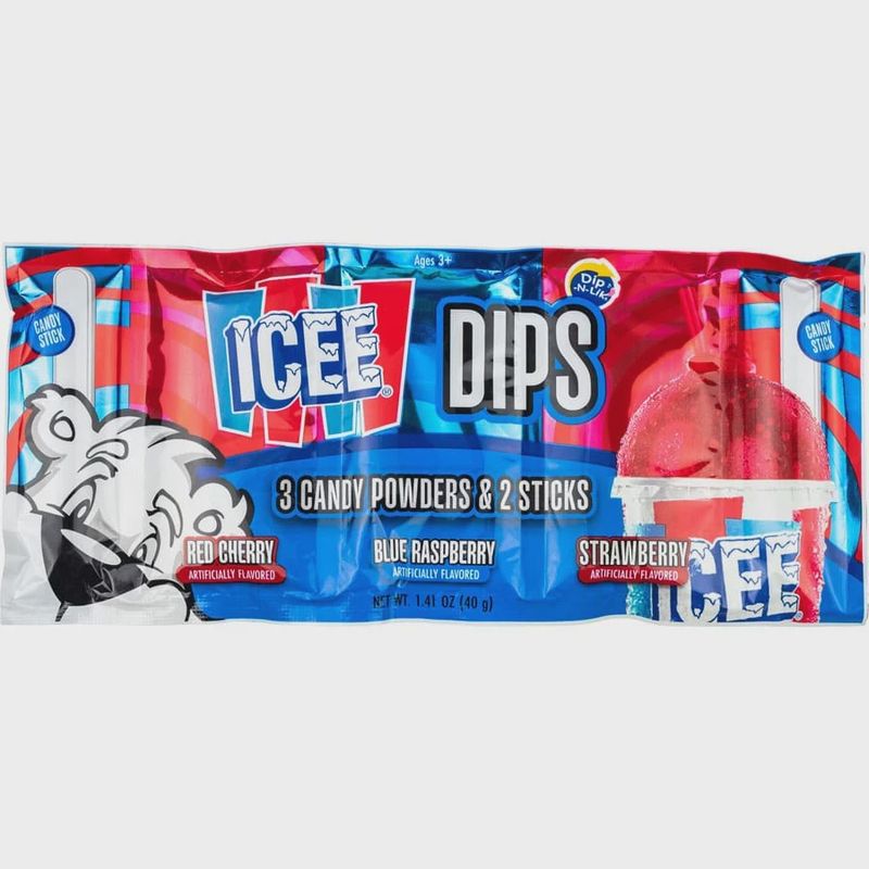 Icee Dips 3PK Candy Powders and Stick 1.41oz (CHINA)
