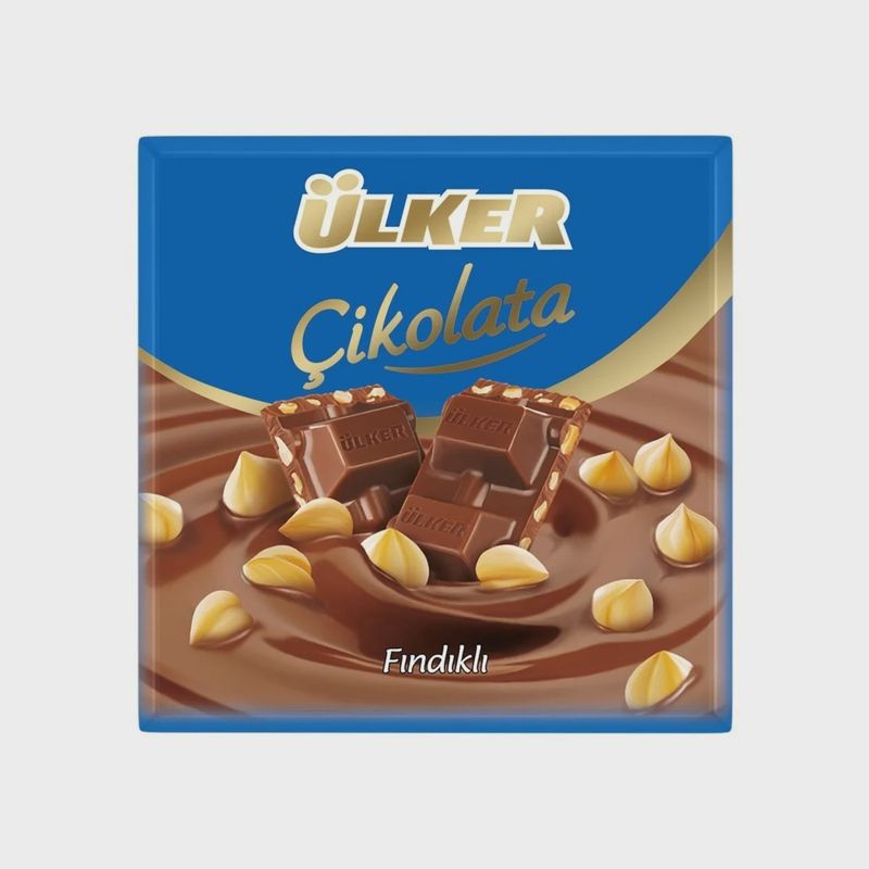 Ulker | Milk Square Chocolate with Hazelnuts