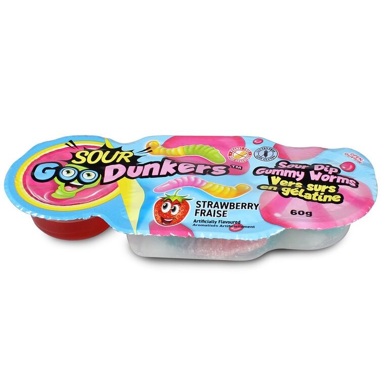Goo Dunkers Sour Dip Gummy Worms