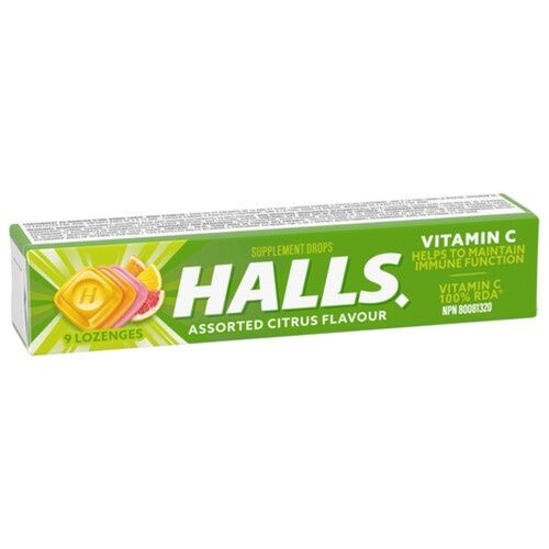 HALLS Vitamin C Assorted Citrus Supplement Drops