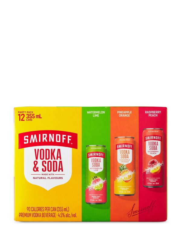 Smirnoff Vodka &amp; Soda Party Pack 6x355 mL